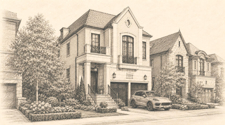 Rosemont Grove in Brampton by Hallett Homes house render